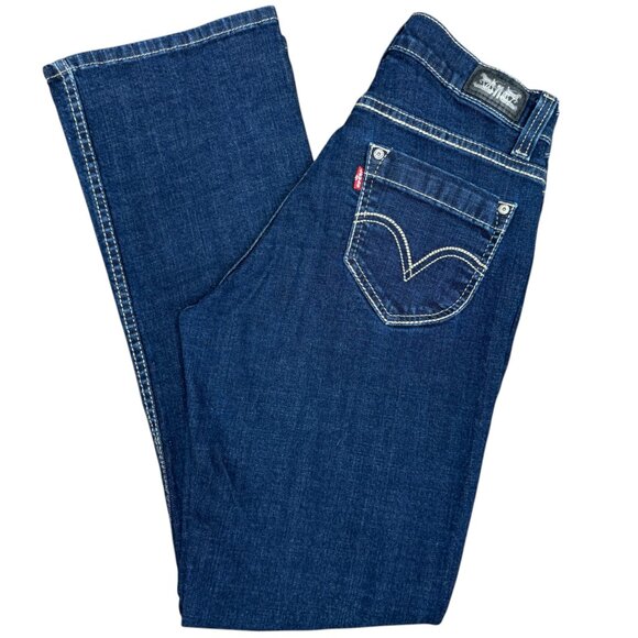 EUC Women's LEVI'S 529‎ Curvy Bootcut Jeans Contrast Stitching | Size 8/29 - Picture 3 of 9